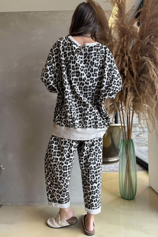 Lagen Zanzibar Chill Sweatshirt Calico & Black